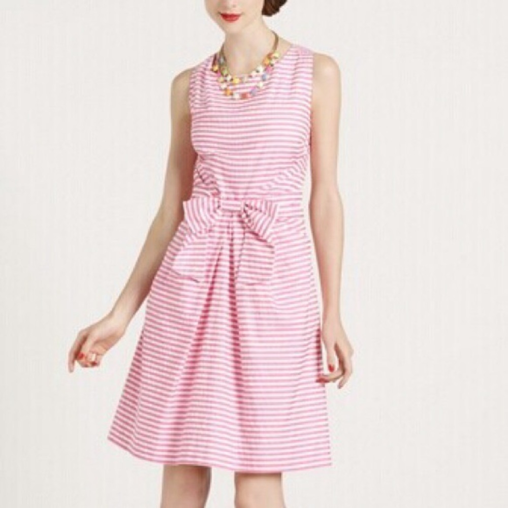 Kate Spade Jillian bow dress pink stripe